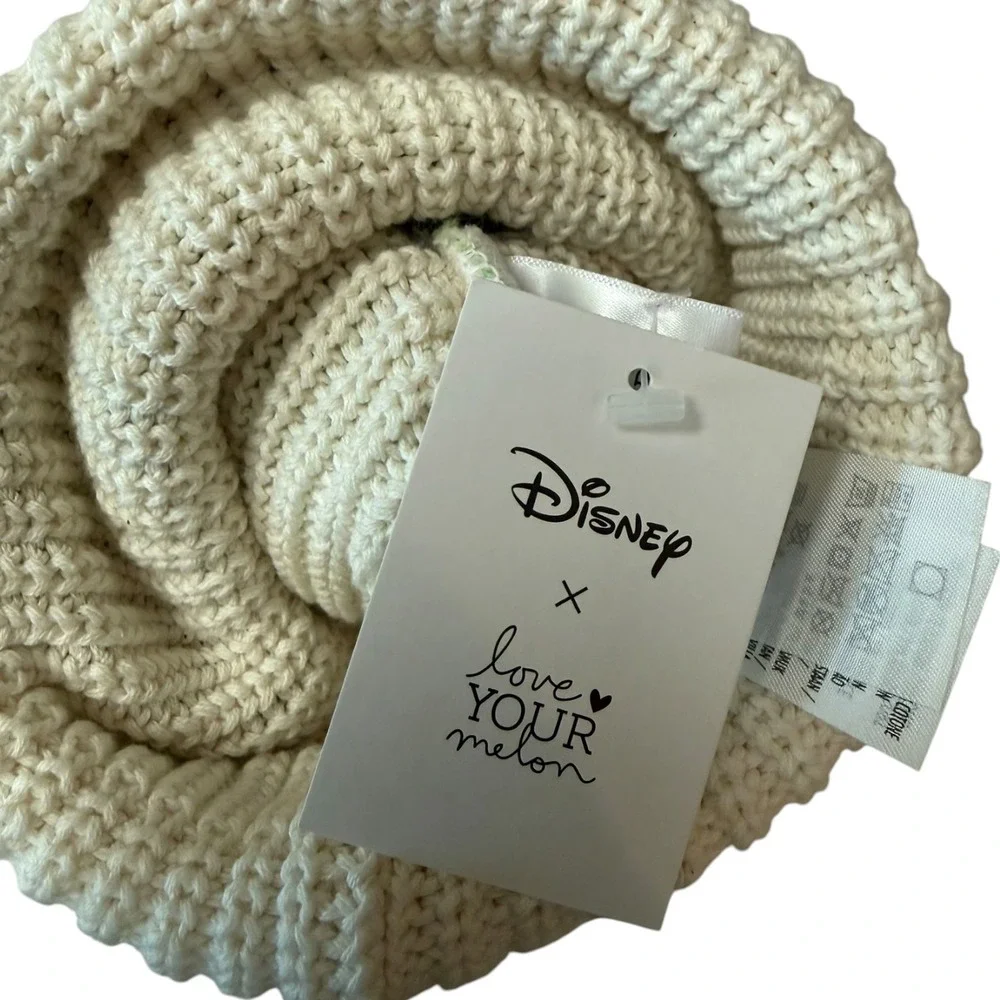 NWT Disney Love Your Melon Princess Tiana Kids Beanie Pom Hat Green Teal Cream
